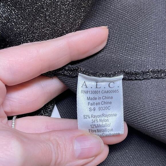 New A.L.C. Ali bronze metallic Knit Crop Top Size Medium Celebrity Style - Picture 12 of 16